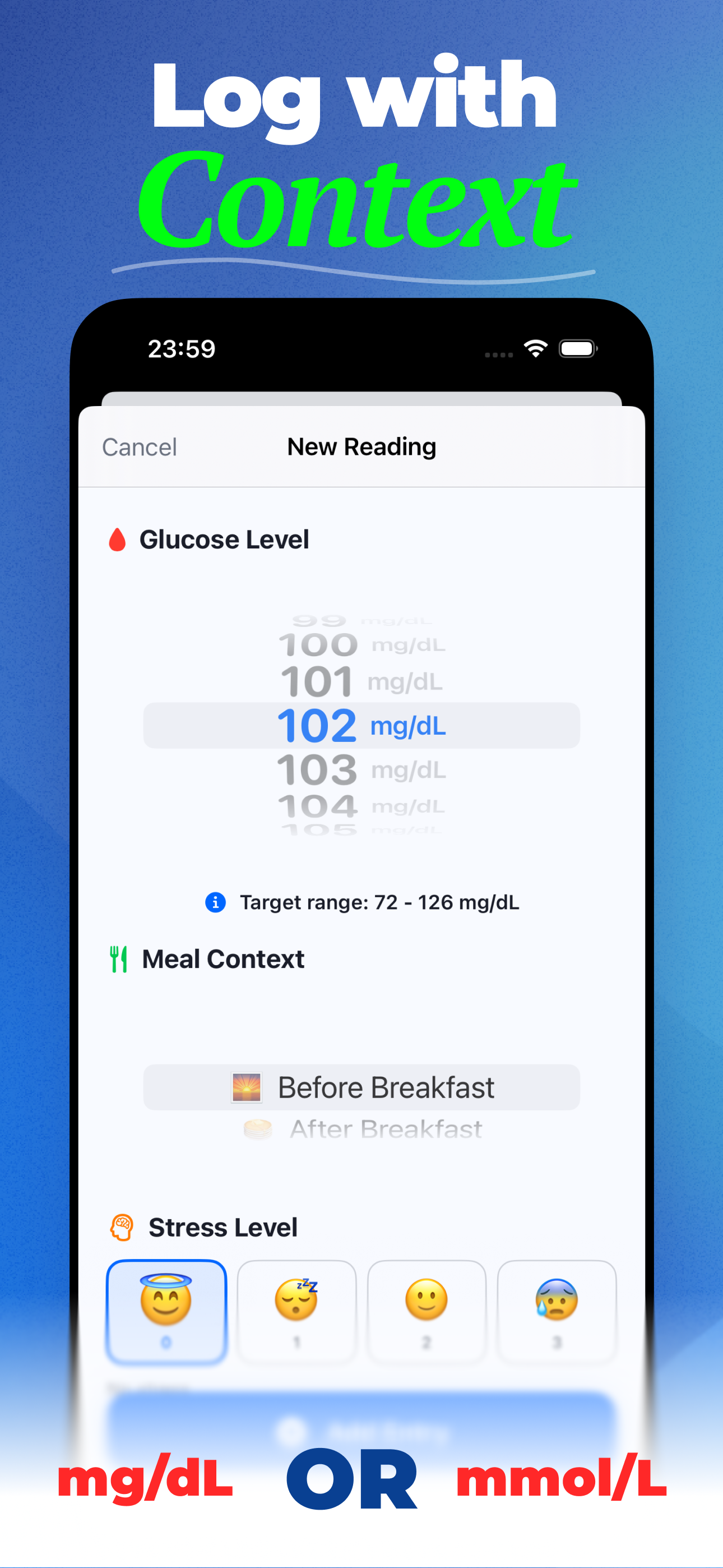 Diabetes Tracker Screenshot 2