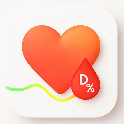 Glucose and Blood Sugar Track diabetes app icon